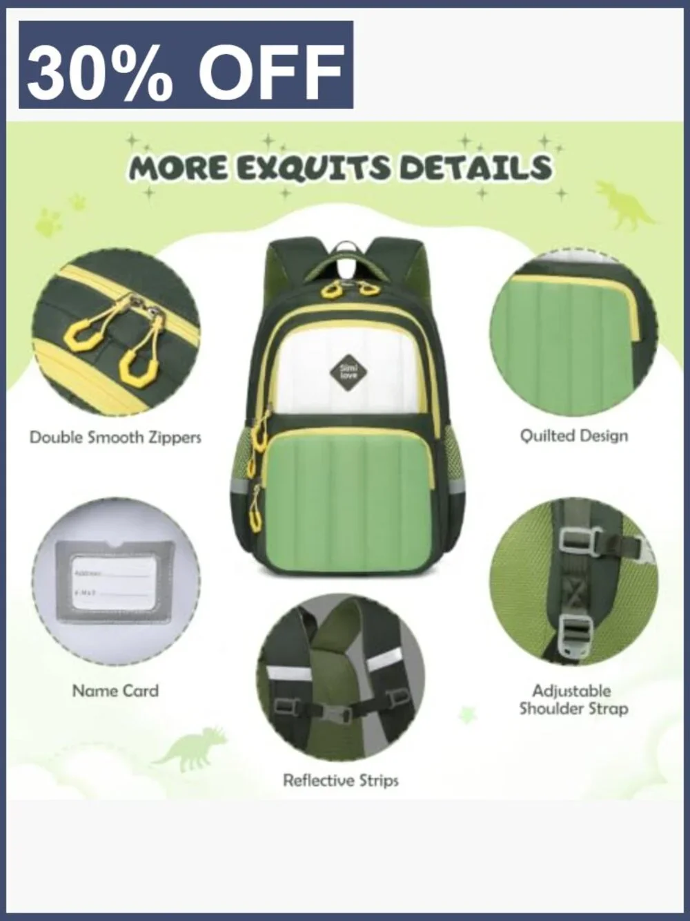 3PCS Boys Backpack Set with Lunch Box & Pencil Pouch, 15.7in Large Quilted